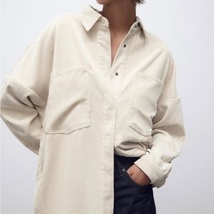 NWT Zara Corduroy Overshirt